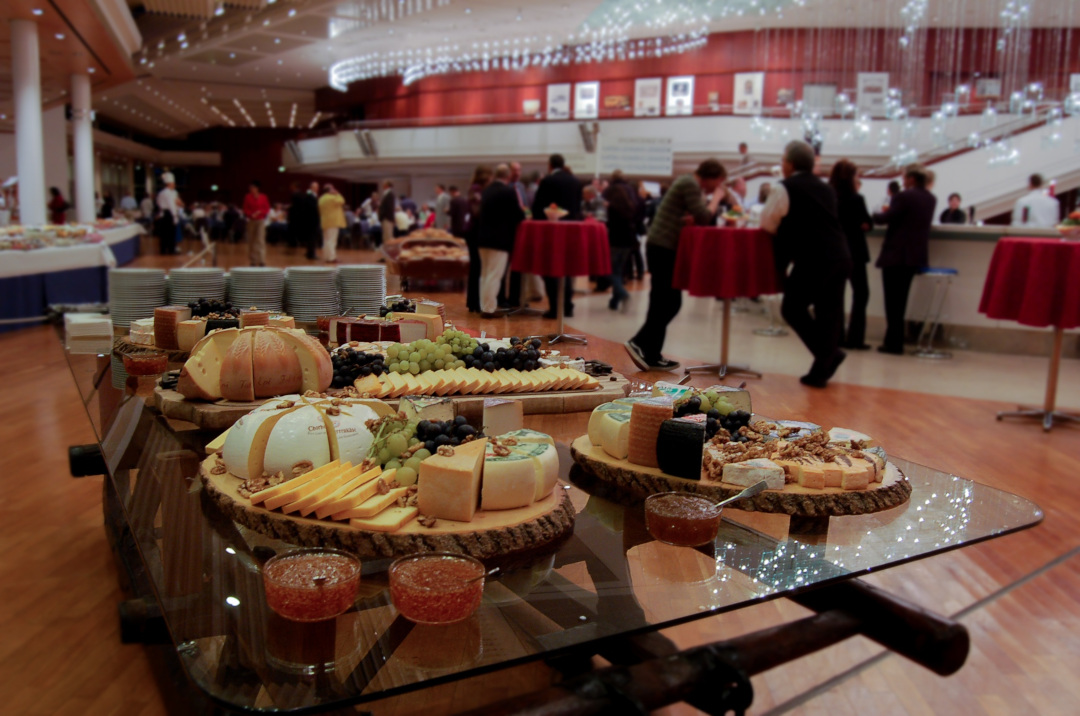 Charcuterie platters at an event